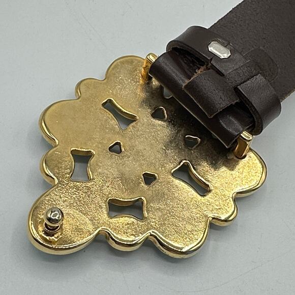 SONIA FORTUNA Firenze Turquoise Cluster Leather Belt Sz 110/42 $125 - Picture 6 of 8